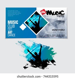 Party Magazine Cover Vector Template
