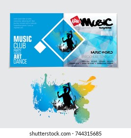 Party Magazine Cover Vector Template