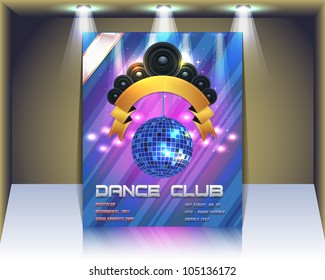 Party Magazine Flyer Vector Template