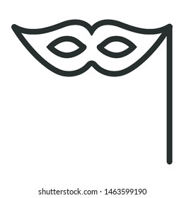 party mask, birthday - minimal line web icon. simple vector illustration. concept for infographic, website or app.