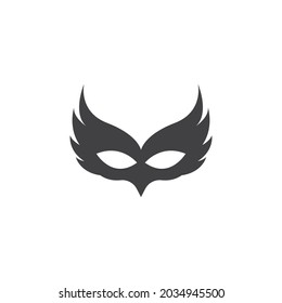 Party mask black icon vector flat design
