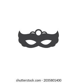 Party mask black icon vector flat design