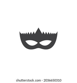 Partymaske, schwarzes Symbol, Vektordesign