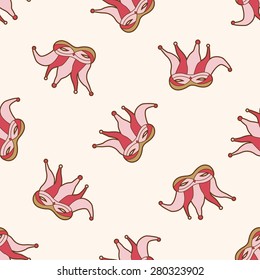 party mask , cartoon seamless pattern background