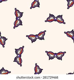 party mask , cartoon seamless pattern background