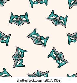 party mask , cartoon seamless pattern background