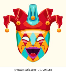 Party mask comedy cartoon style for web