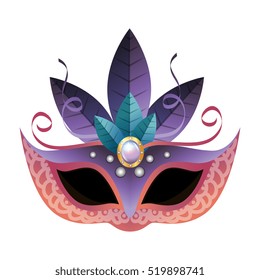 party mask fashion isolated icon