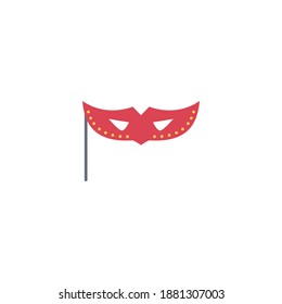 Party Mask Flat Icon - Happy New Year Party Vector Illustration.