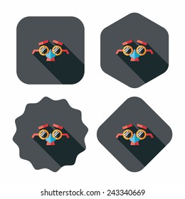 party Mask flat icon with long shadow,eps10