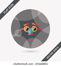 party Mask flat icon with long shadow,eps10