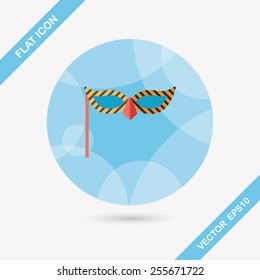 party mask flat icon with long shadow,eps10
