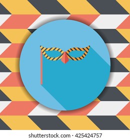 party mask flat icon with long shadow,eps10
