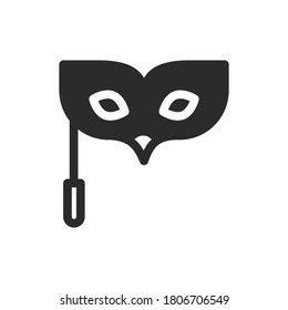 party mask Flat solid Halloween Icon