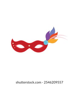 Party mask icon flat design template