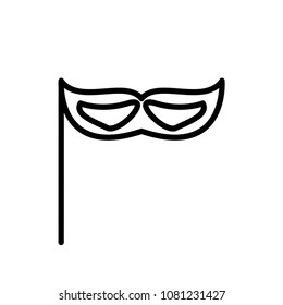Party mask icon vector template