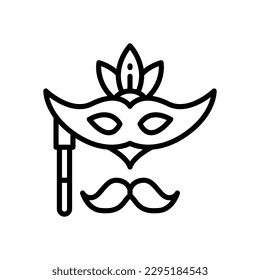 party mask icon for your website, mobile, presentation, and logo design.