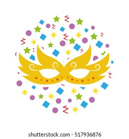 party mask isolated icon vector illustration design