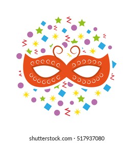 party mask isolated icon vector illustration design