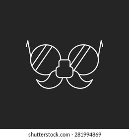 party mask line icon