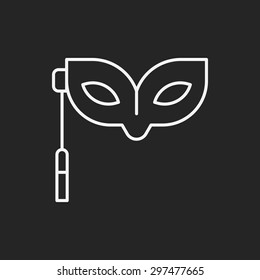 party mask line icon