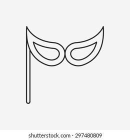 party mask line icon