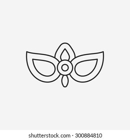party mask line icon