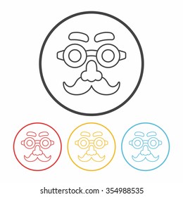 party mask line icon