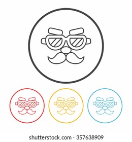party mask line icon