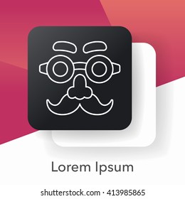 party mask line icon