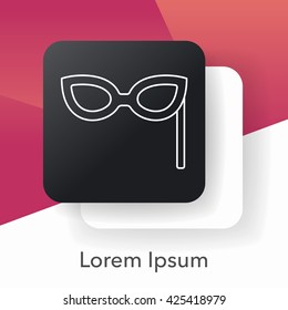 party mask line icon