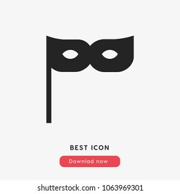 Party mask sign icon vector, carnival modern symbol vector illustration for web and mobil app isolated on grey background
