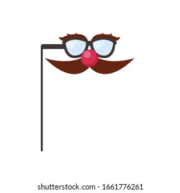 party mask simple illustration vector clip art