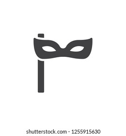 Party mask vector icon. filled flat sign for mobile concept and web design. Carnival mask simple solid icon. Symbol, logo illustration. Pixel perfect vector graphics