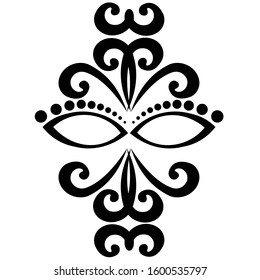 Party masks with curve and circle variations