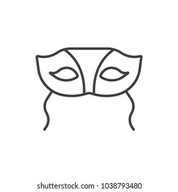 Party, masquerade Venetian mask lien icon. 