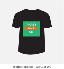 party mode on black t shirt design