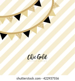 Party Modern Chic Gold Background Vector Design