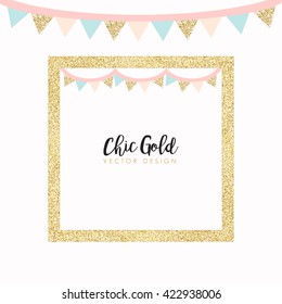 Party Modern Chic Gold Background Vector Design