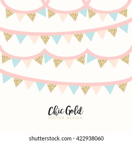 Party Modern Chic Gold Background Vector Design