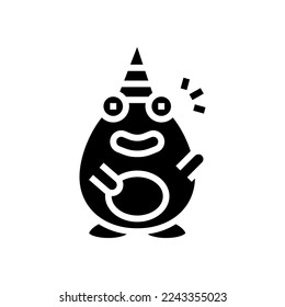 party monster alien glyph icon vector. party monster alien sign. isolated symbol illustration