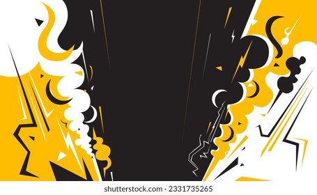 Party music decorated with rock and roll instruments on a background design template for a music festival banner or concert poster.