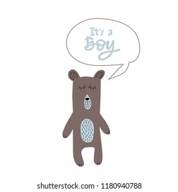 A party of the newborn. Baby shower party. Lettering for babies clothes and nursery decorations (bags, posters, invitations, cards, pillows)