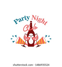 Party Night Club Logo Vector Template Stock Vector (royalty Free 