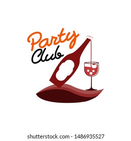 Party Night Club Logo Vector Template