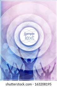 Party Night Poster Background Template - Vector Illustration