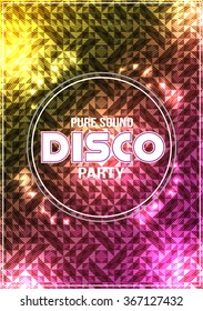 Party Night Poster Background Template - Vector Illustration
