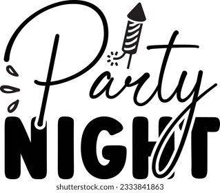 Party Night Vector SVG Design