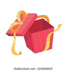 party open gift icon isolated