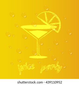  Party of orange juice. Vector background.